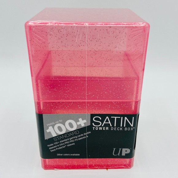 Ultra Pro Satin Tower Card Deck Box 100+ (Glitter Pink) - Picture 2 of 5